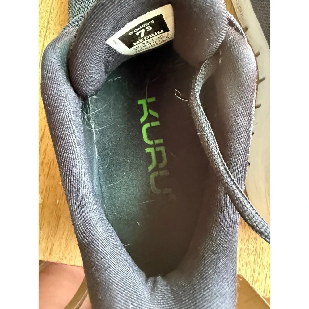 Kuru Quantum Womens 7.5 Black  Grey Mesh Athletic Walking Shoes Ortho Nursing